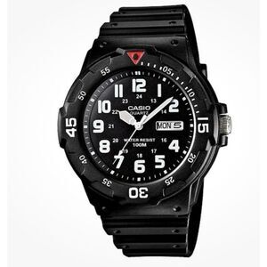 Casio® Mens Black Resin Strap Diver Sport Watch MRW200H Water Proof